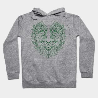 Green Man Head Front Mandala Hoodie